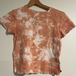 NWOT Dickies Peach Tie-Dye crop top